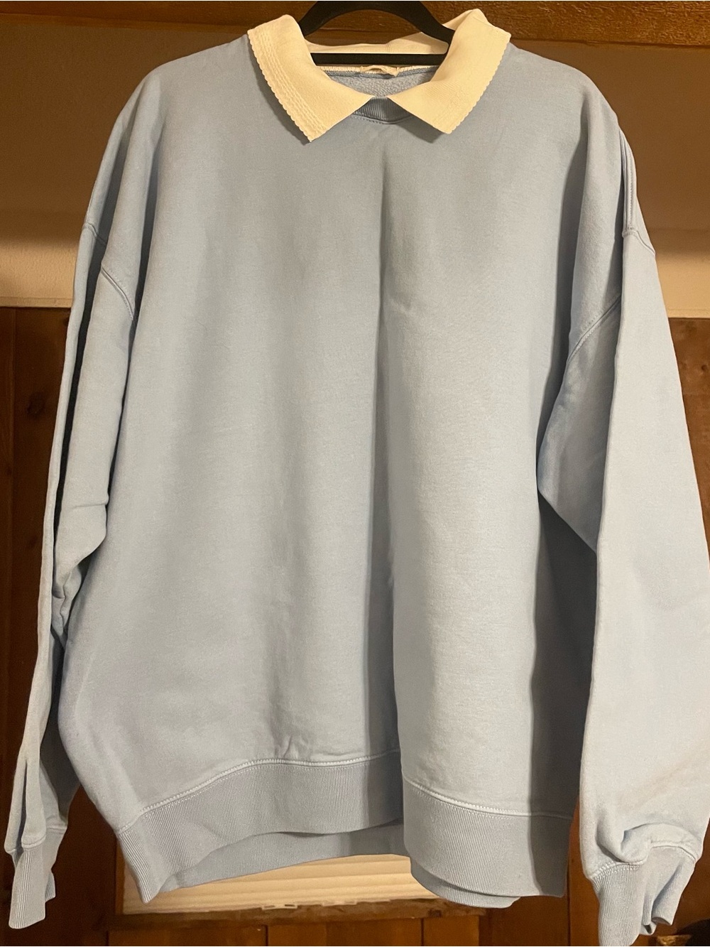 Brandy Melville Blue Peter Pan Oversized Crewneck